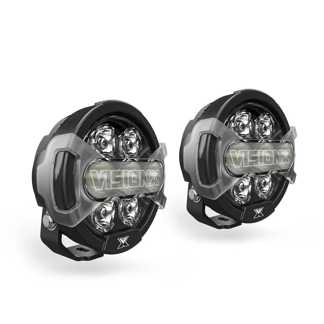 CR-7PKIT – VISION X Driving/ Fog Light, LED Dual-Function DRL CREE XML3 14 Watt Bulb 4-1/2 Inch Diameter x 3 Inch Dep...